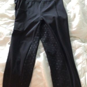 Aubrion black horse riding leggings
